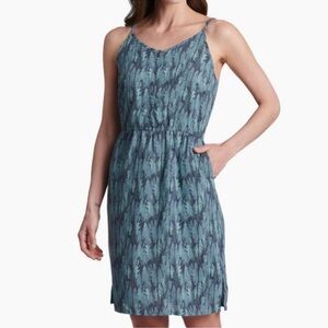 Kuhl Lucie Metal Blue Mini dress lightweight summer‎ casual wear - Small